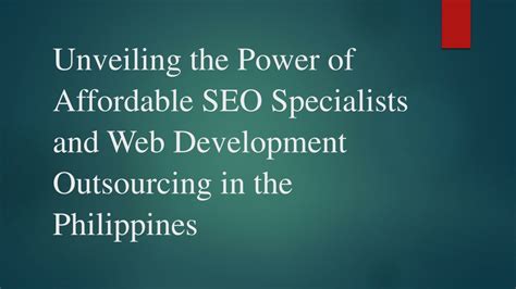 affordable seo specialist in the philippines